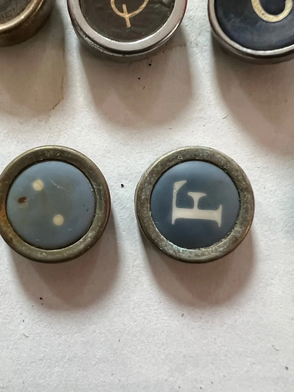 Vintage TYPEWRITER KEYS mixed lot of 46